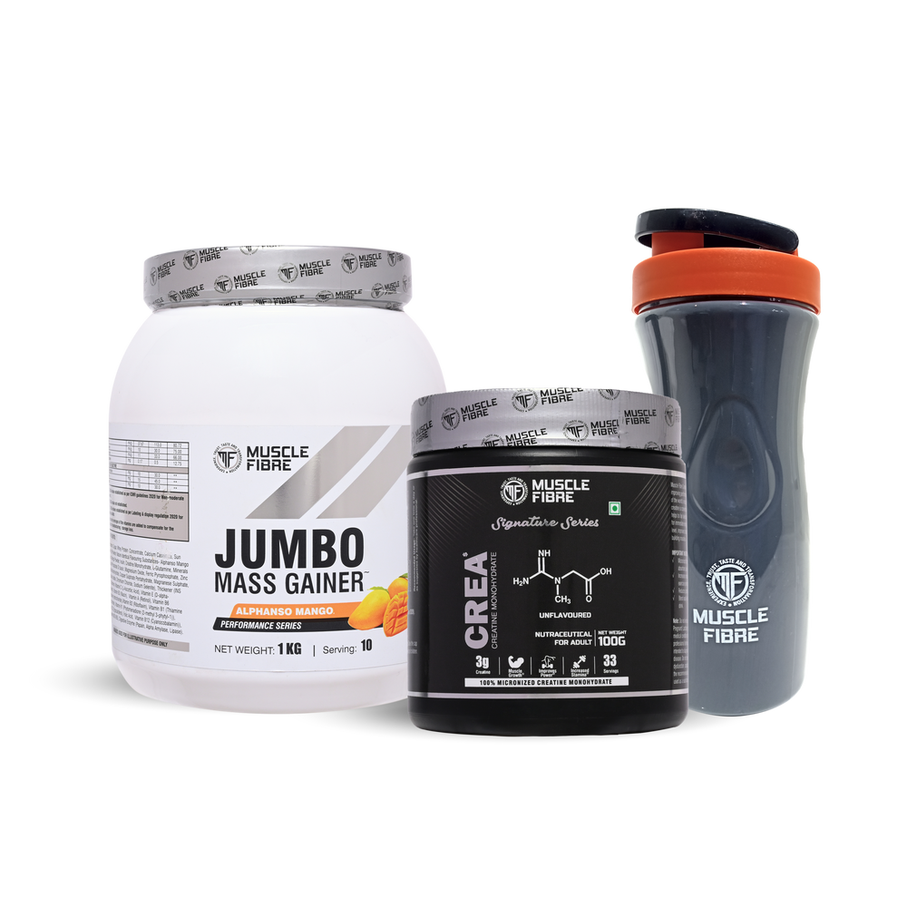 Jumbo Mass Gainer 1KG + Creatine Monohydrate + Shaker