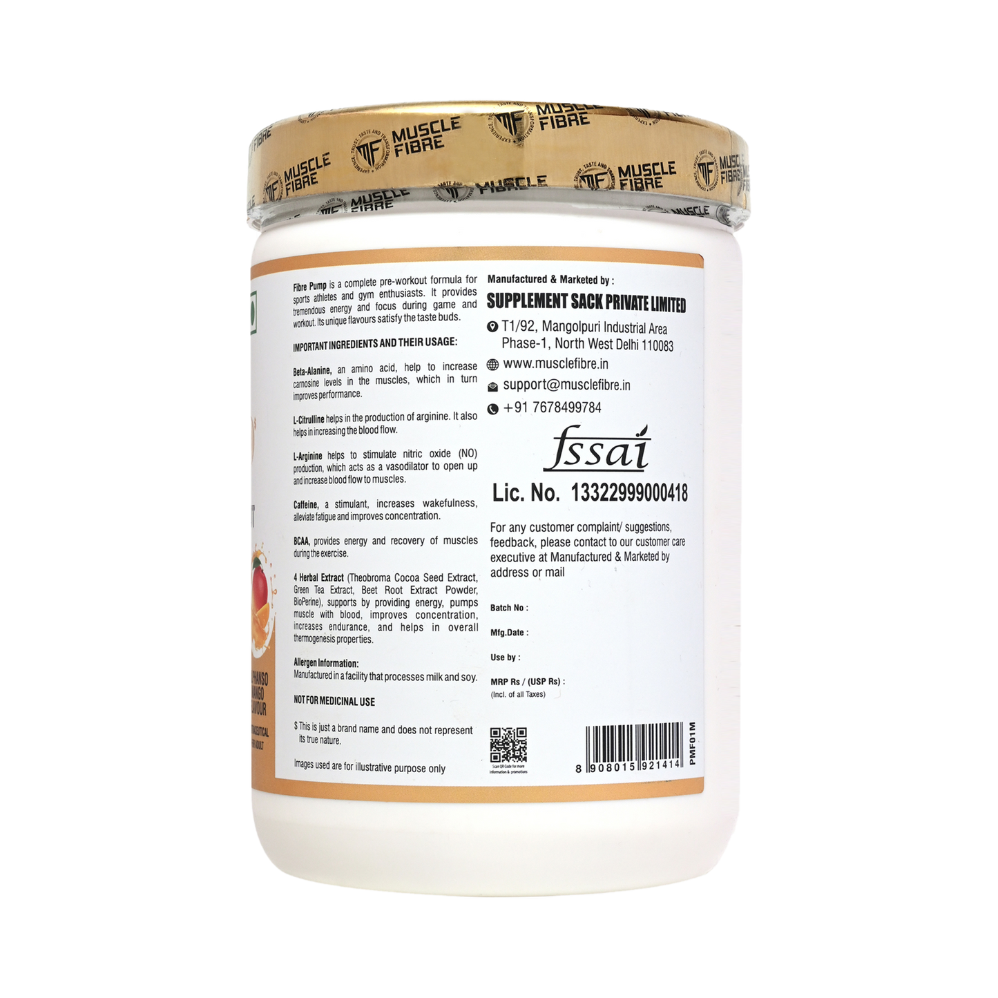 Fibre Pump Pre Workout 500g